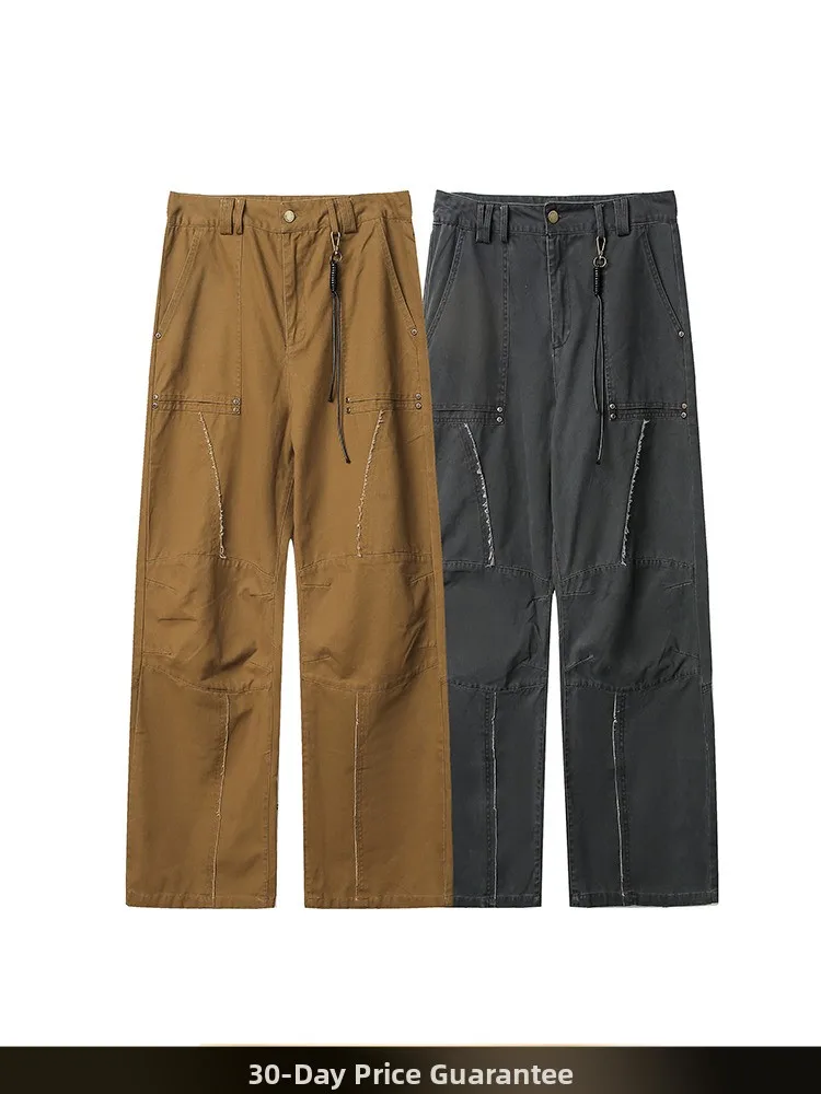 American Sle Casual Work Pants Men's Loose Straight Legged Torn Patchwork Fce Long Pants Autumn Season Versatile
American Sle Casual Work Pants Men's Loose Straight Legged Torn Patchwork Fce Long Pants Autumn Season Versatile