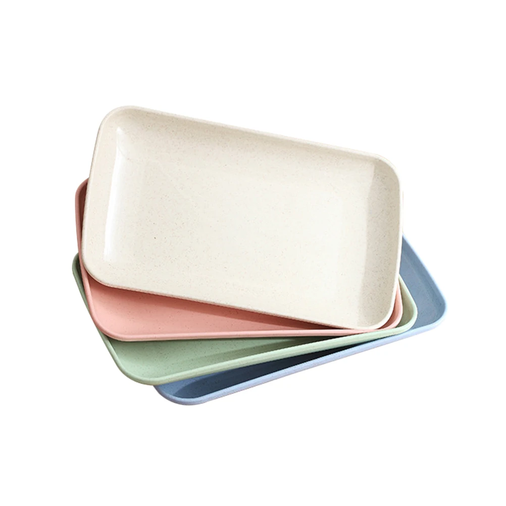 4pcs Rectangular Dinner Plates Fiber Serving Dish Household Blue EcoFriendly Microwave Safe Storage
4pcs Rectangular Dinner Plates Fiber Serving Dish Household Blue EcoFriendly Microwave Safe Storage