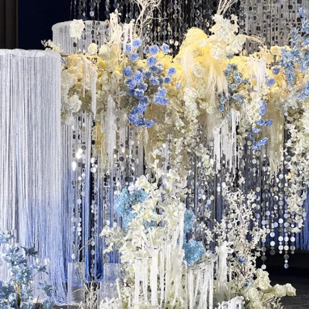 10PCS 1 Meter Sequins Hanging Foil Curtains Gold Silver Flash Curtains Sequin Bead Strings Round Glitter Bead
10PCS 1 Meter Sequins Hanging Foil Curtains Gold Silver Flash Curtains Sequin Bead Strings Round Glitter Bead