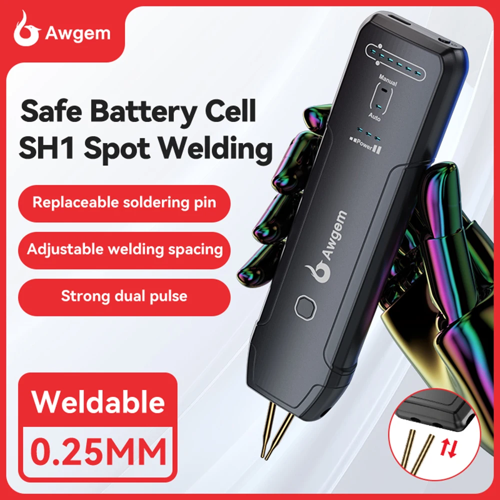 Awgem Portable Spot Welder DIY Handheld Spot Welding Machine 90 Gears Adjustable Spot Welding for 18650 Lithium Battery
Awgem Portable Spot Welder DIY Handheld Spot Welding Machine 90 Gears Adjustable Spot Welding for 18650 Lithium Battery
