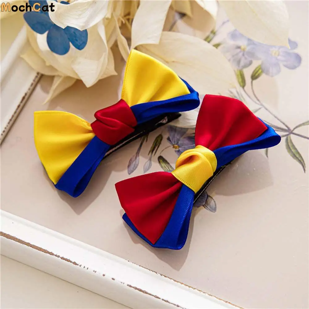 Elegant Lovely Cute Headwear Blue Yellow Red Satin Ribbon Snow White Princess Barrette Bow Hair Clips Korean Style Hairpins
Elegant Lovely Cute Headwear Blue Yellow Red Satin Ribbon Snow White Princess Barrette Bow Hair Clips Korean Style Hairpins