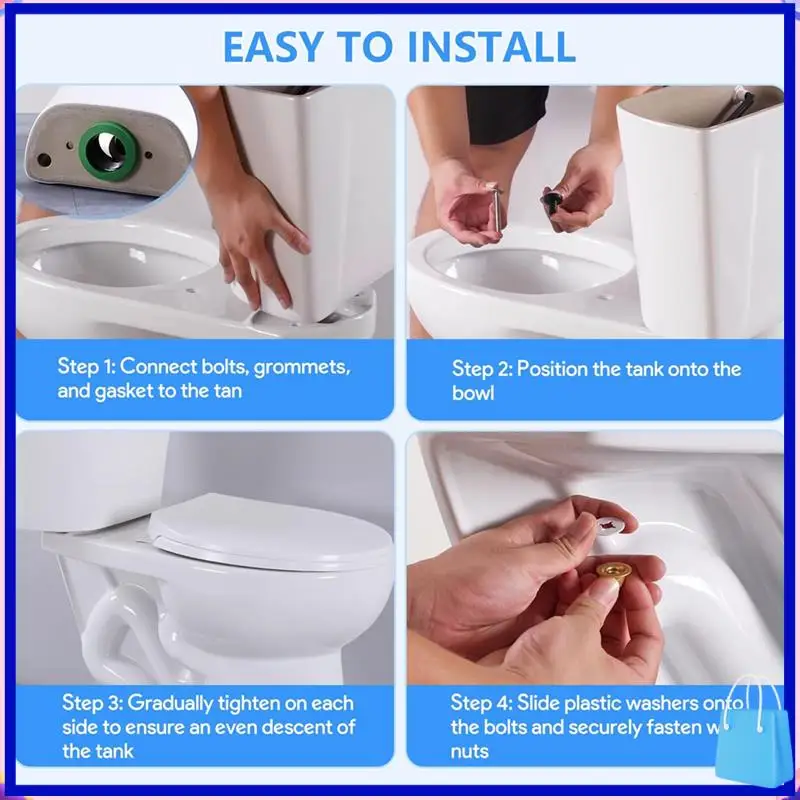 Customer Favorite Toilet Replacement Kit Inside Tank, 3 Inch 2 Pack Toilet Tank Gasket, Bolts And Other Essential Parts For AS73
Customer Favorite Toilet Replacement Kit Inside Tank, 3 Inch 2 Pack Toilet Tank Gasket, Bolts And Other Essential Parts For AS73