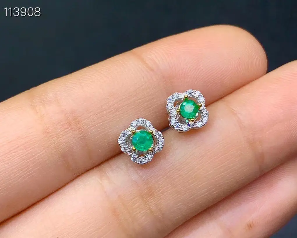 Vintage Gemstone Silver Earring for Daily Wear 3mm*3mm Natural Emerald Earing 925 Silver Emerald Jewelry Gift for Woman
Vintage Gemstone Silver Earring for Daily Wear 3mm*3mm Natural Emerald Earing 925 Silver Emerald Jewelry Gift for Woman