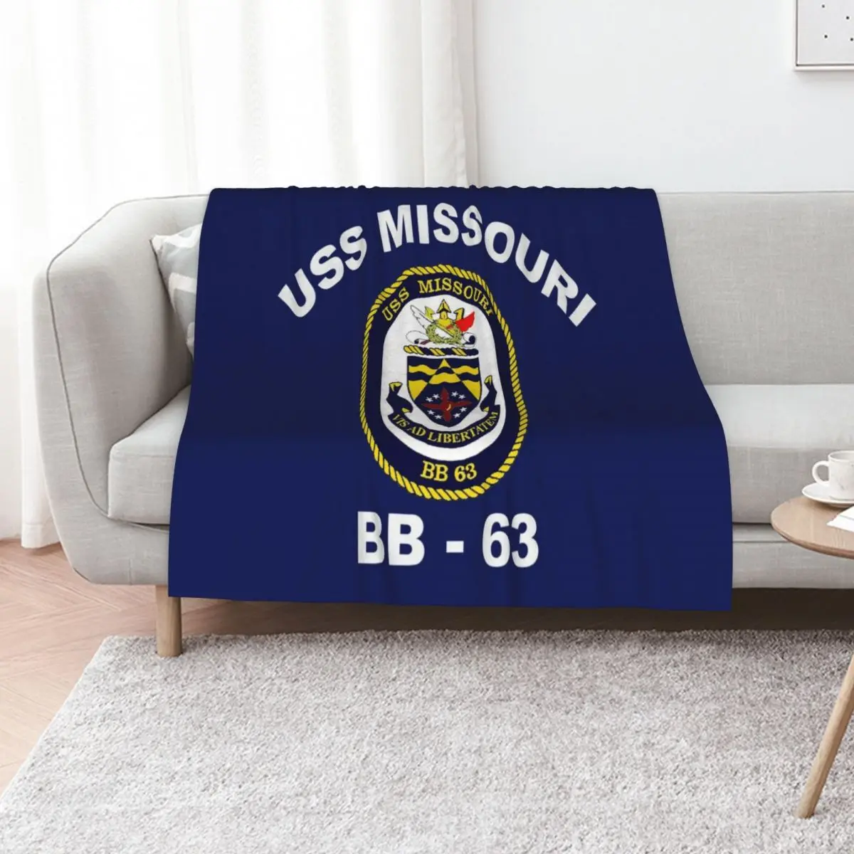 USS Missouri (BB-63) Crest for Dark Colors Throw Blanket Luxurious Soft Blanket Holiday Gift for Family
USS Missouri (BB-63) Crest for Dark Colors Throw Blanket Luxurious Soft Blanket Holiday Gift for Family