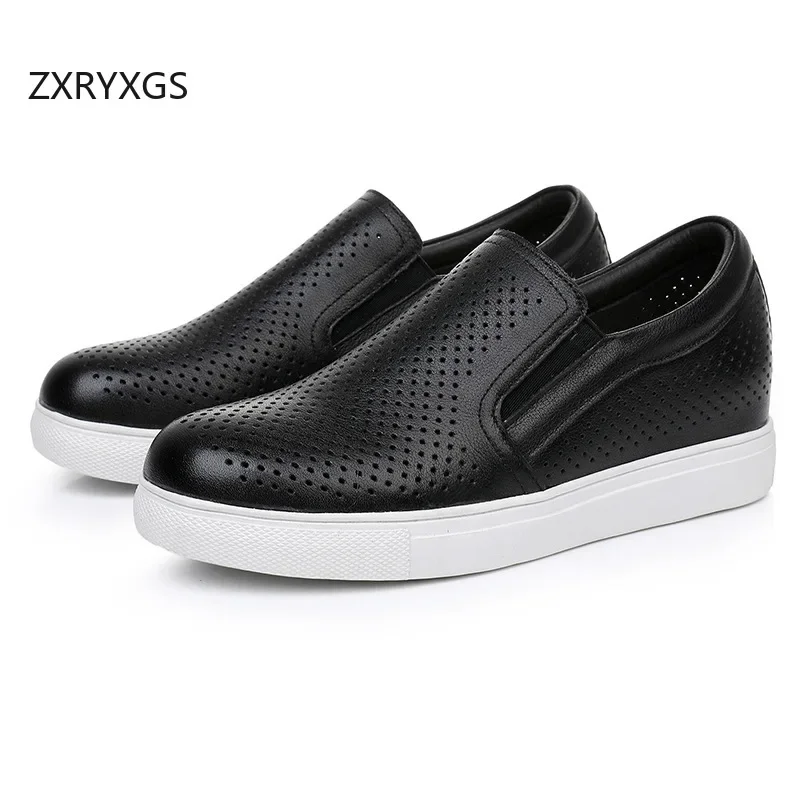 ZXRYXGS 2025 Top Cowhide Hollow Breathable Comfortable Women Leather Sneaker Woman Sandals Flat Sole Inside Increase Trend Shoes
ZXRYXGS 2025 Top Cowhide Hollow Breathable Comfortable Women Leather Sneaker Woman Sandals Flat Sole Inside Increase Trend Shoes