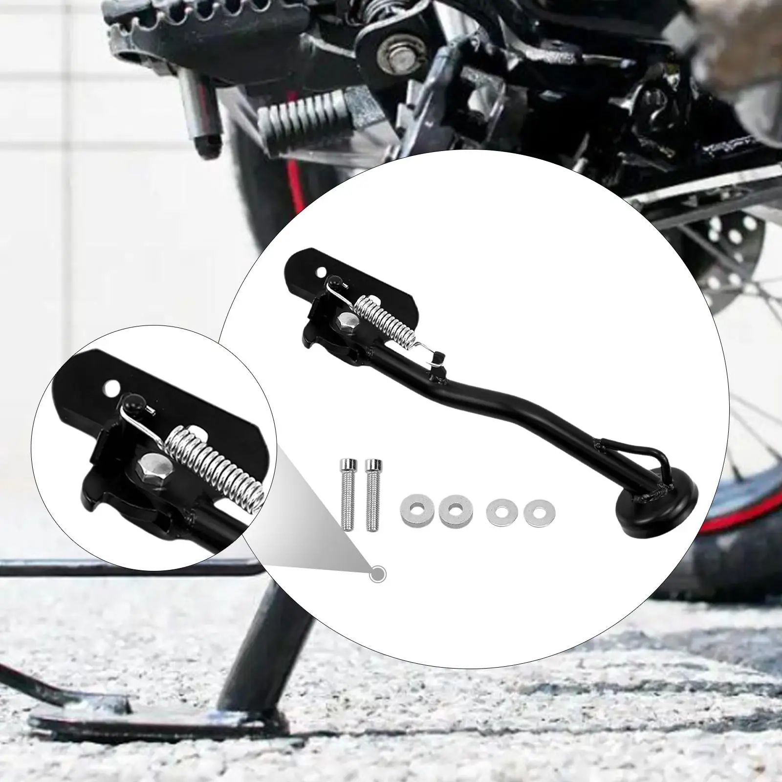 Motorcycle Kickstand Replace Accessory for Hunter Cab ct125 with Spring with Hardware Practical Side Stand Support Sidestand
Motorcycle Kickstand Replace Accessory for Hunter Cab ct125 with Spring with Hardware Practical Side Stand Support Sidestand