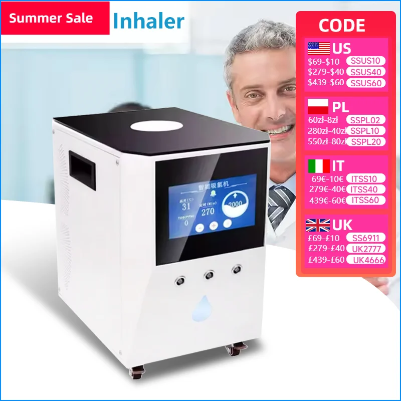 1800ML Hydrogen Oxygen Inhalation Machine Molecular Hydrogen Water Generator 99.99% Purity H2 Inhaler Water Ionizer Home Care
1800ML Hydrogen Oxygen Inhalation Machine Molecular Hydrogen Water Generator 99.99% Purity H2 Inhaler Water Ionizer Home Care