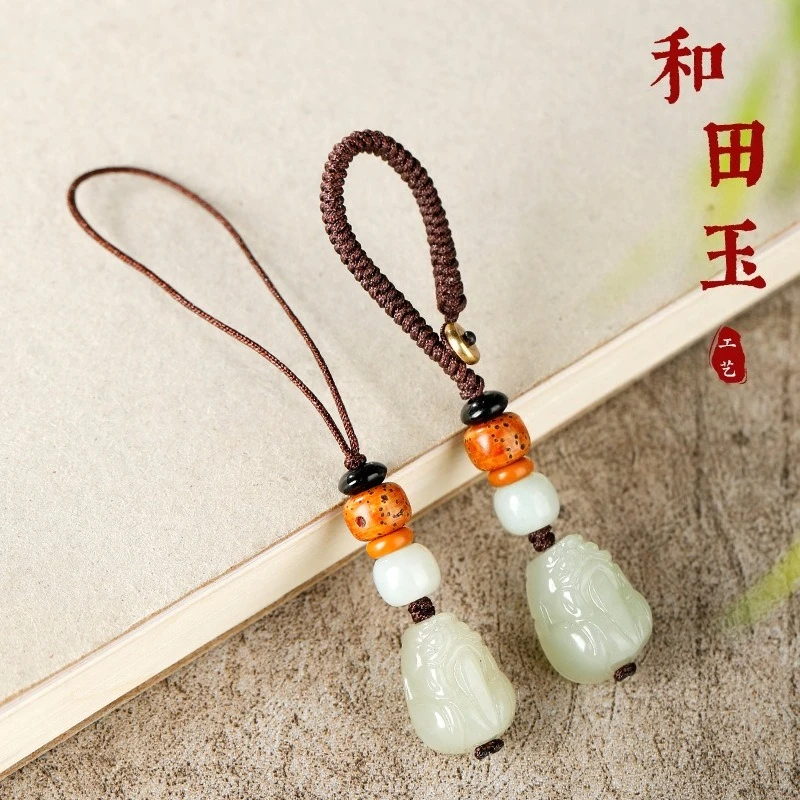Natural Hetian Jade Pixiu Phone Chain Minimalist Pendant Chinese Retro Car Keychain Rope Ring Ornament Gifts
Natural Hetian Jade Pixiu Phone Chain Minimalist Pendant Chinese Retro Car Keychain Rope Ring Ornament Gifts