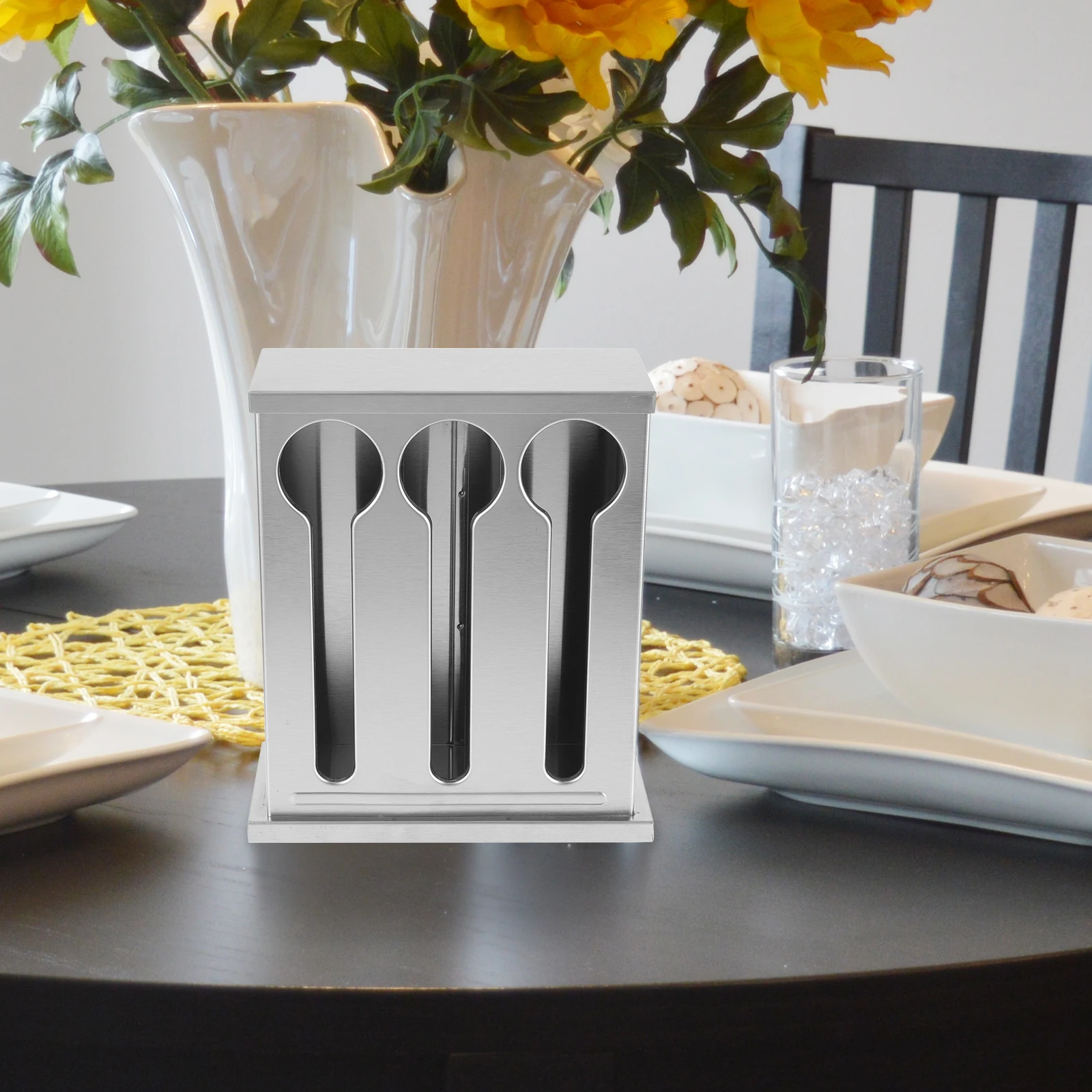 Stainless Steel Box Utensil Holder Organizer Compact Kitchen Dinnerware Organizer Tableware Storage Cutlery
Stainless Steel Box Utensil Holder Organizer Compact Kitchen Dinnerware Organizer Tableware Storage Cutlery