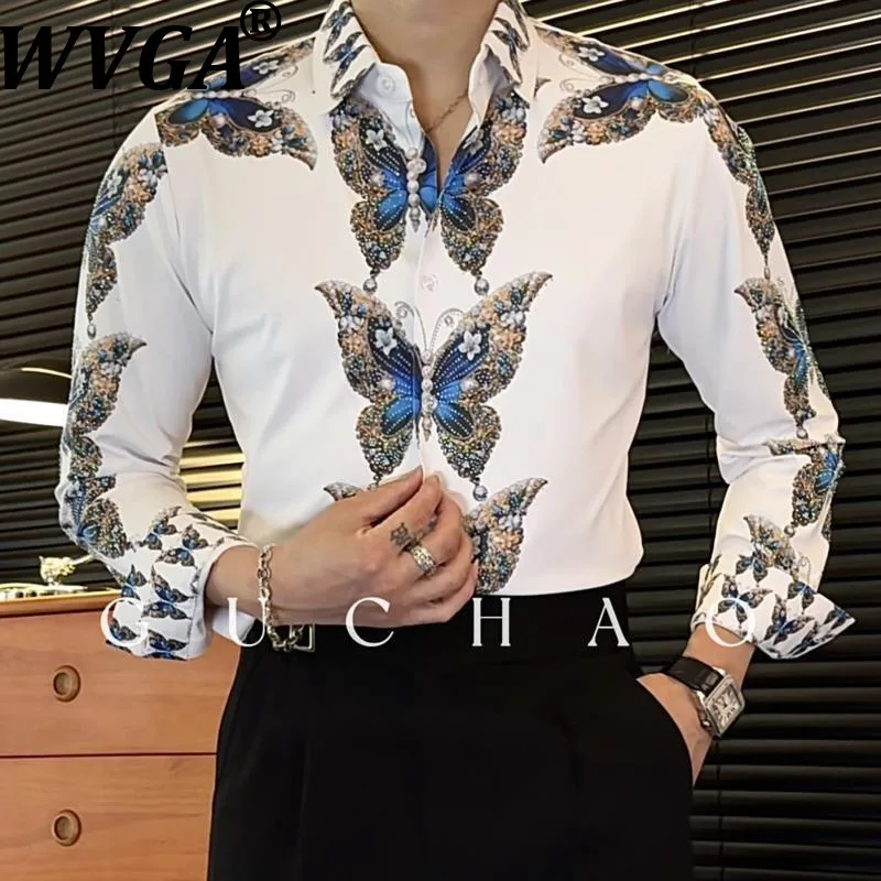 WVGA New Man Spring Autumn Heavy Diamond Butterfly Printed Anti-Wrinkle Turn-Down Collar Shirt Niche Chic Casual Tops Ins W21998
WVGA New Man Spring Autumn Heavy Diamond Butterfly Printed Anti-Wrinkle Turn-Down Collar Shirt Niche Chic Casual Tops Ins W21998