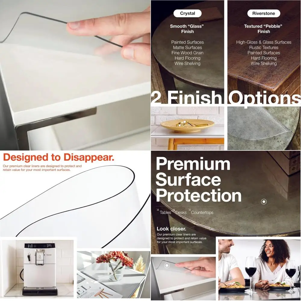 Ultra Smooth 2mm Thick Vinyl Table Cover - 44x96 Inches, Safe for Dining Room, USA Made, Plastic Protector for Tables
Ultra Smooth 2mm Thick Vinyl Table Cover - 44x96 Inches, Safe for Dining Room, USA Made, Plastic Protector for Tables