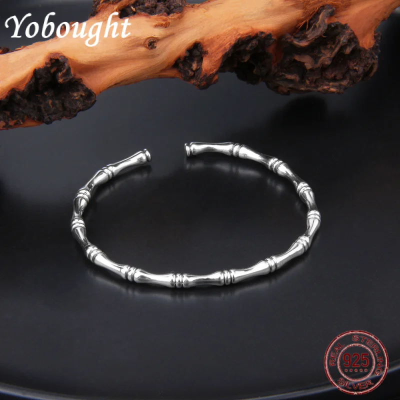 New Personalized Bamboo Knot Silver Bracelet for Women S925 Pure Silver Retro Fashion Simple Jewelry Gift
New Personalized Bamboo Knot Silver Bracelet for Women S925 Pure Silver Retro Fashion Simple Jewelry Gift