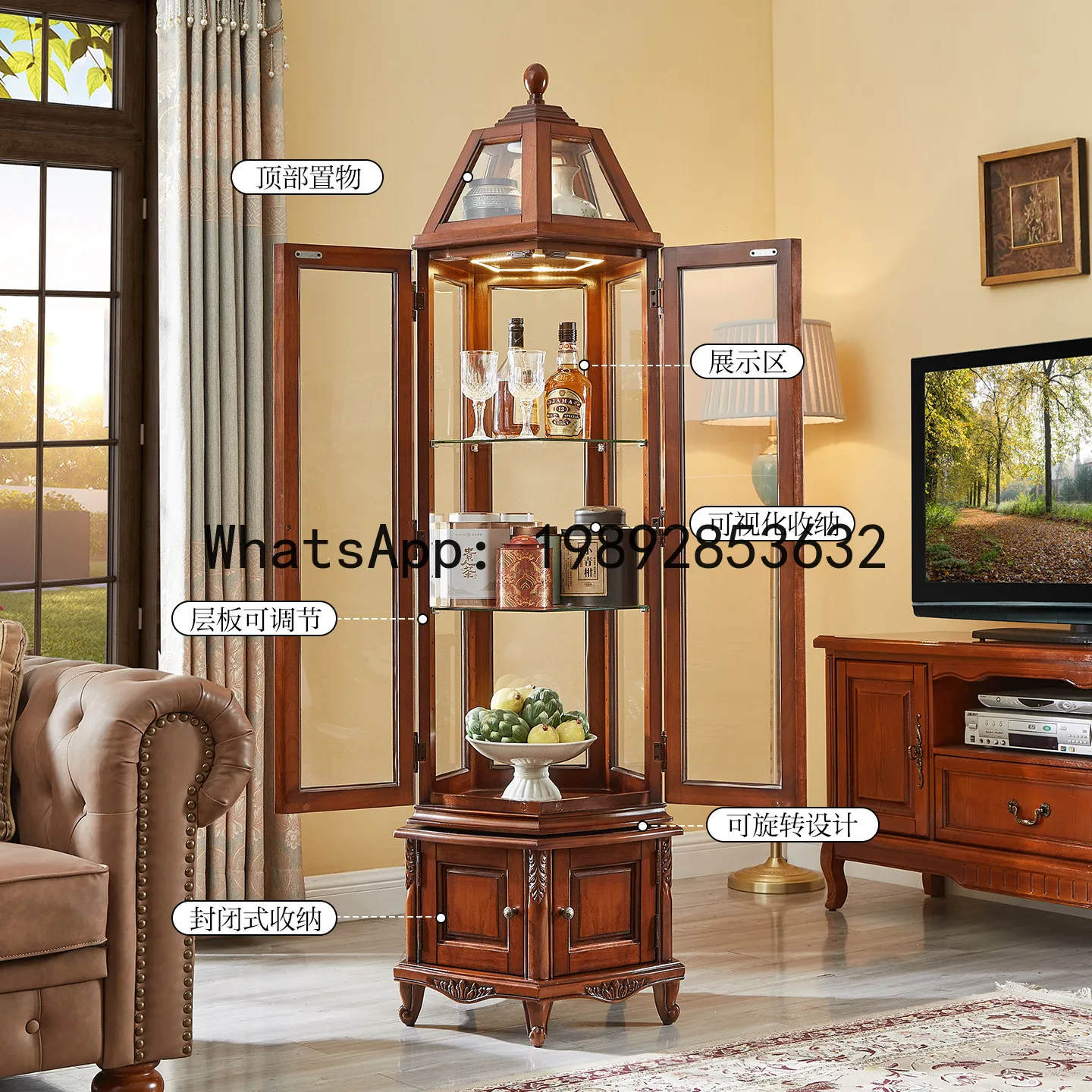 LYY Retro Glass Display Wine Cabinet All Solid Wood Rotating Lego Figure Model Storage Cabinet
LYY Retro Glass Display Wine Cabinet All Solid Wood Rotating Lego Figure Model Storage Cabinet
