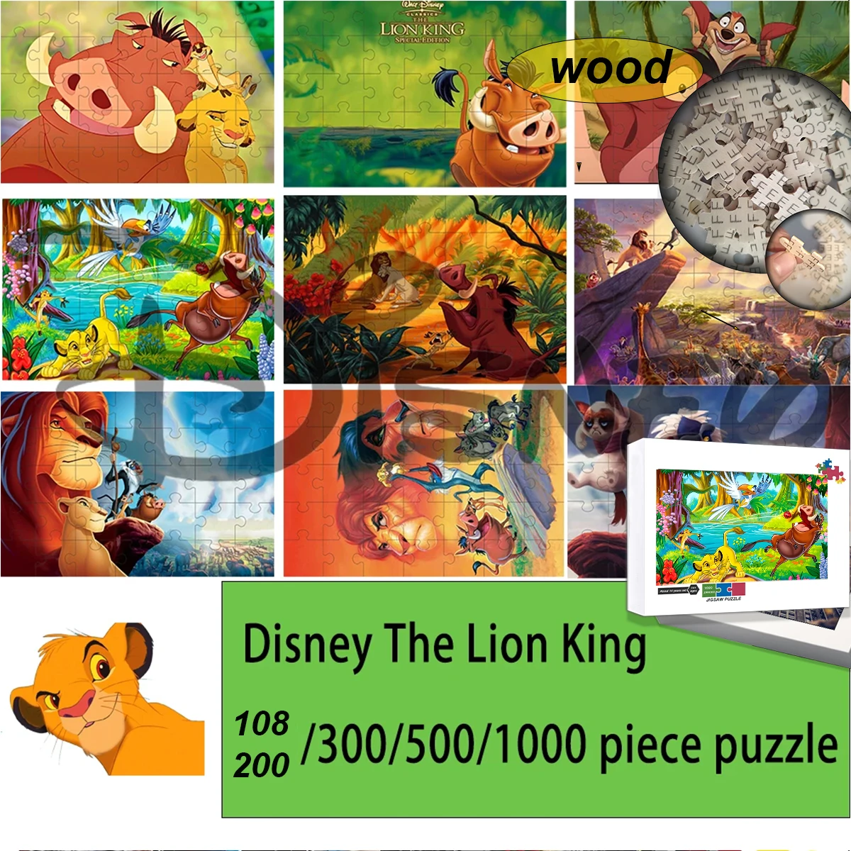 Disney Король Лев 108/200/300/500/1000 шт. головоломка игрушки подарки лучший набор головоломок деревянный высококачественный
Disney Король Лев 108/200/300/500/1000 шт. головоломка игрушки подарки лучший набор головоломок деревянный высококачественный