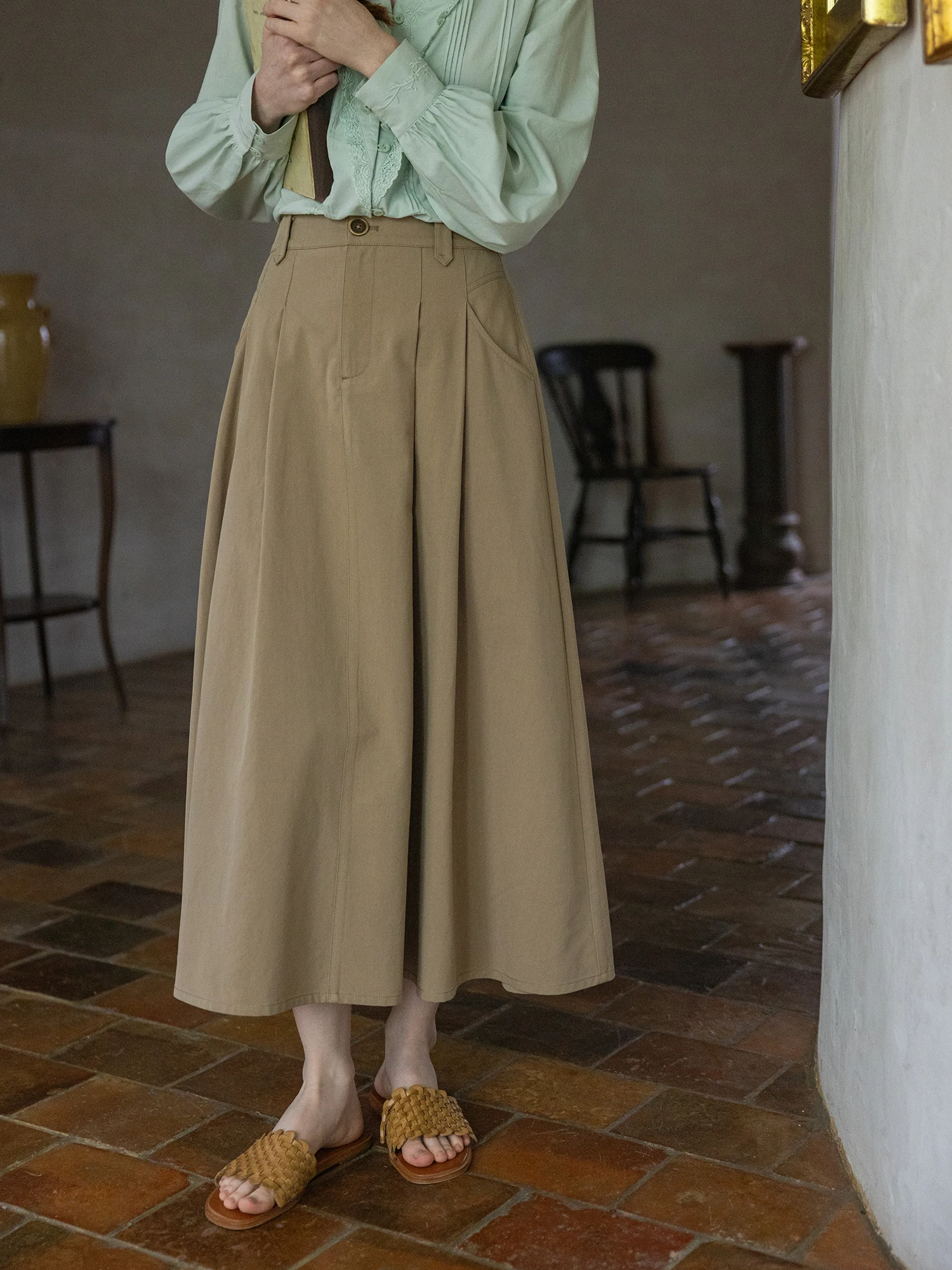 Dailyart Spring Light All-Match Commuter Lyocell Cotton Twill Texture Maxi A-Line Skirt Casual Pure Color mid Waist
Dailyart Spring Light All-Match Commuter Lyocell Cotton Twill Texture Maxi A-Line Skirt Casual Pure Color mid Waist