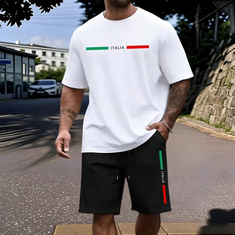 Italy Fashion Men's Set T-shirt and Shorts Summer Daily Casual Sports Short Sleeve Jogger Suit Home Outdoor Comfort Tees Outfits
Italy Fashion Men's Set T-shirt and Shorts Summer Daily Casual Sports Short Sleeve Jogger Suit Home Outdoor Comfort Tees Outfits