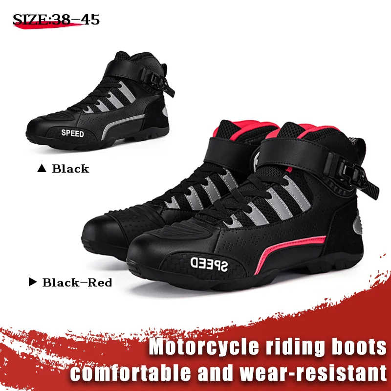 New Motorcycle Boots Men Leather Motos Breathable Anti Slip Wear-resistant Riders Boots Motorbike Racing Ankle Length Shoes
New Motorcycle Boots Men Leather Motos Breathable Anti Slip Wear-resistant Riders Boots Motorbike Racing Ankle Length Shoes