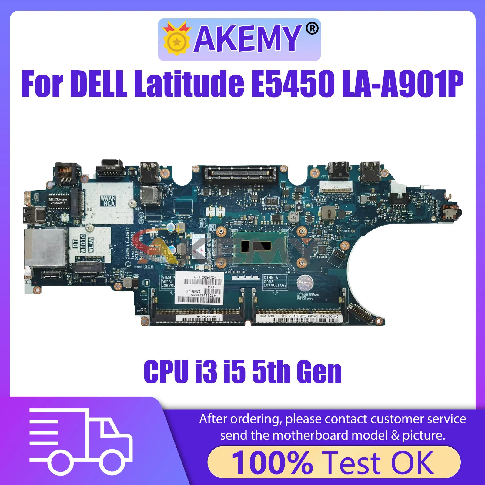 For DELL Latitude E5450 5450 ZAW70 Laptop Motherboard LA-A901P CN-0X4VXX 0X4VXX 00J6V1 0C7K68 07YWD9 0X7Y92 Notebook Mainboard
For DELL Latitude E5450 5450 ZAW70 Laptop Motherboard LA-A901P CN-0X4VXX 0X4VXX 00J6V1 0C7K68 07YWD9 0X7Y92 Notebook Mainboard