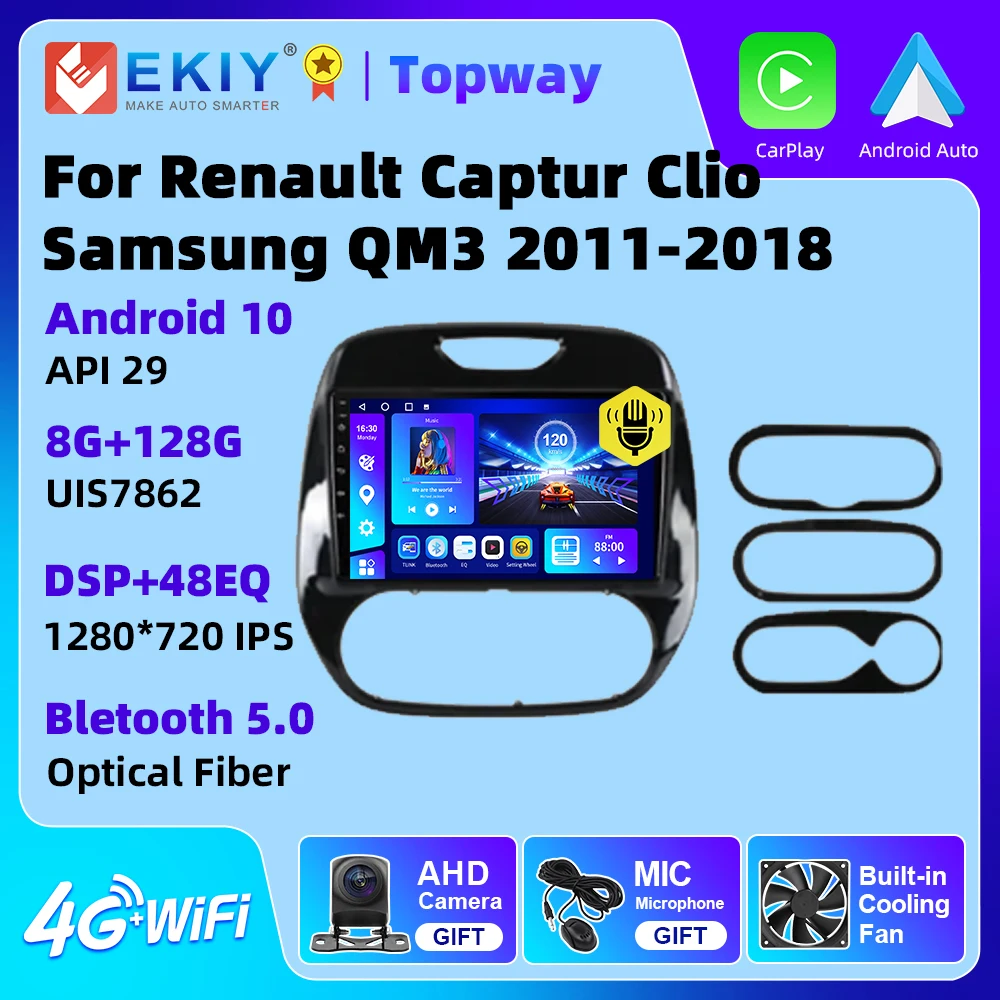 EKIY For Renault Captur Clio Samsung QM3 2011-2018 Navigation GPS Stereo 2 Din BT Carplay USB Android Auto 4G WIFI BT GPS
EKIY For Renault Captur Clio Samsung QM3 2011-2018 Navigation GPS Stereo 2 Din BT Carplay USB Android Auto 4G WIFI BT GPS