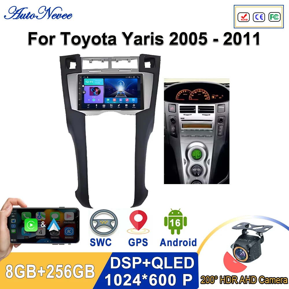 Android 16 Multimedia For Toyota Yaris 2005 - 2011 Car Plug and Play GPS Navigation High-performance CPU Touch Screen Dash Cam
Android 16 Multimedia For Toyota Yaris 2005 - 2011 Car Plug and Play GPS Navigation High-performance CPU Touch Screen Dash Cam