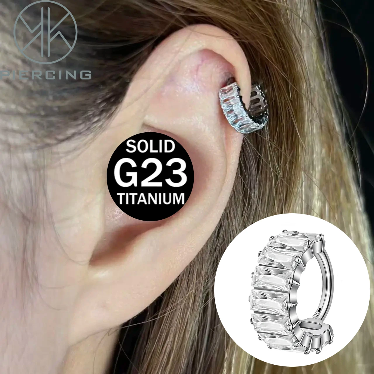 1PC Square CZ Paved Nose Ring Septum With Zirconia Jewelry G23 Solid Titanium Click Hinger 16G Ear Daith Helix Earring
1PC Square CZ Paved Nose Ring Septum With Zirconia Jewelry G23 Solid Titanium Click Hinger 16G Ear Daith Helix Earring