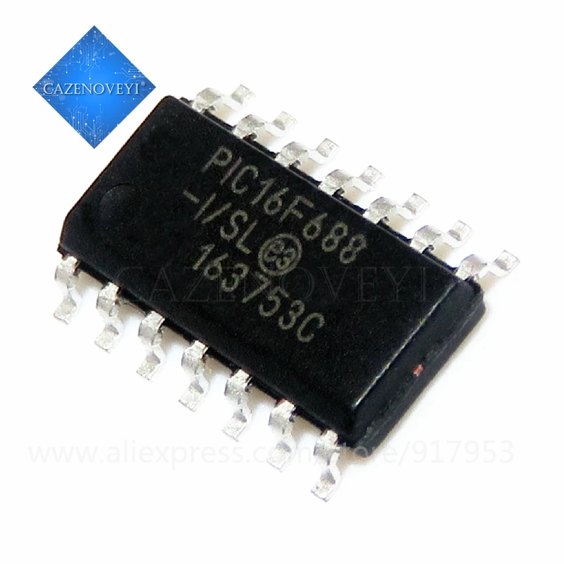 (2 шт.) PIC16F688-I/SL PIC16F688 Пластиковый корпус
(2 шт.) PIC16F688-I/SL PIC16F688 Пластиковый корпус