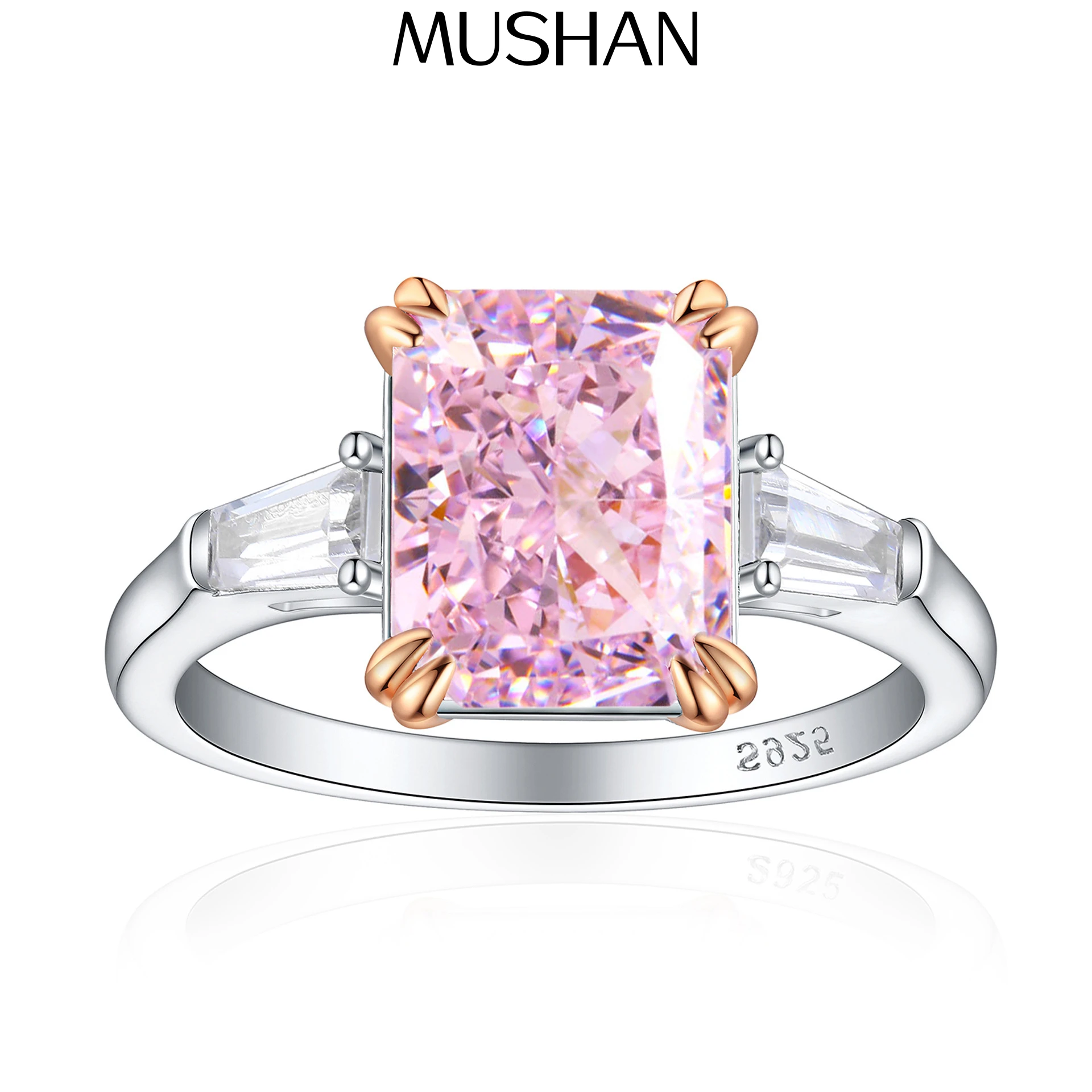 MuShan Jewelry 925 Sterling Silver Ring Wedding Band High Carbon Diamond Trendy Style Girlfriend Gift Women Rings Fine Jewelry
MuShan Jewelry 925 Sterling Silver Ring Wedding Band High Carbon Diamond Trendy Style Girlfriend Gift Women Rings Fine Jewelry