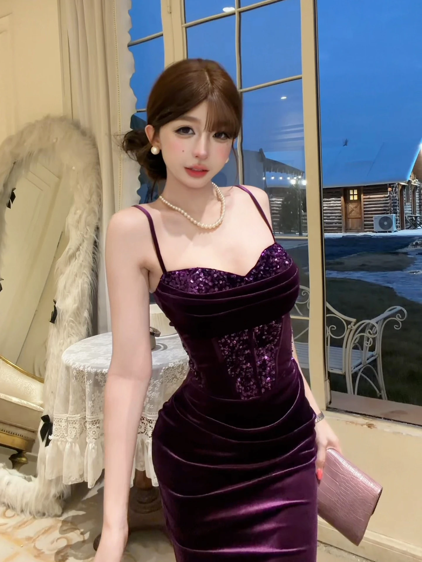 Keni plus Size Sequin Strap Dress Women Winter Micro Plump Waist Cinch Pleated Long Skirt Commute Style High Waist Long Dress
Keni plus Size Sequin Strap Dress Women Winter Micro Plump Waist Cinch Pleated Long Skirt Commute Style High Waist Long Dress