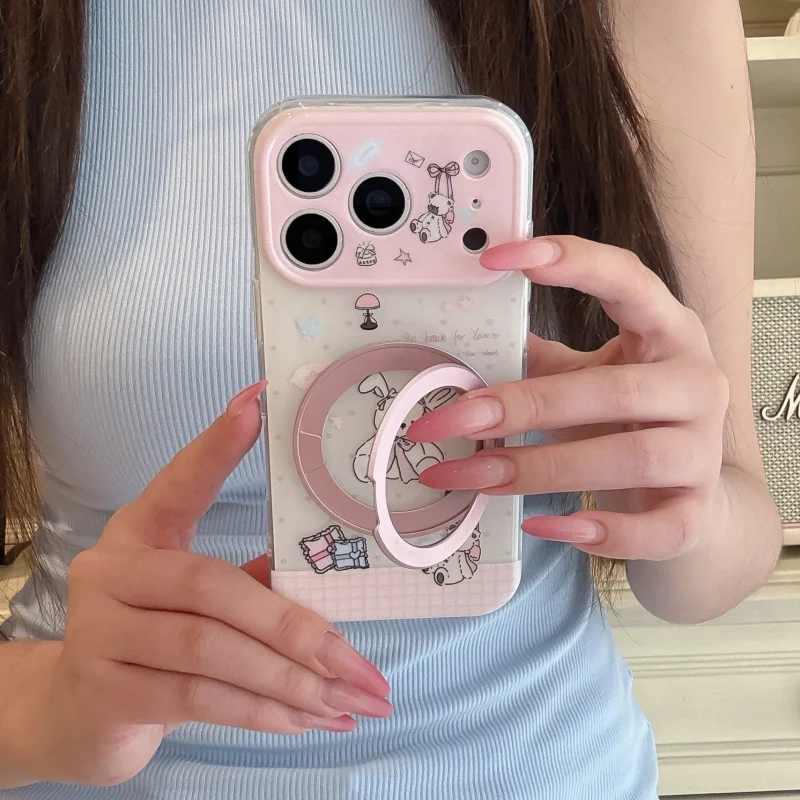 Cartoon Cute Rabbit Bear Doll Plaid Pattern Phone Case For iPhone 17 Pro 16 15 Pro Max Cover with Stand Fashion Shockproof Cases
Cartoon Cute Rabbit Bear Doll Plaid Pattern Phone Case For iPhone 17 Pro 16 15 Pro Max Cover with Stand Fashion Shockproof Cases