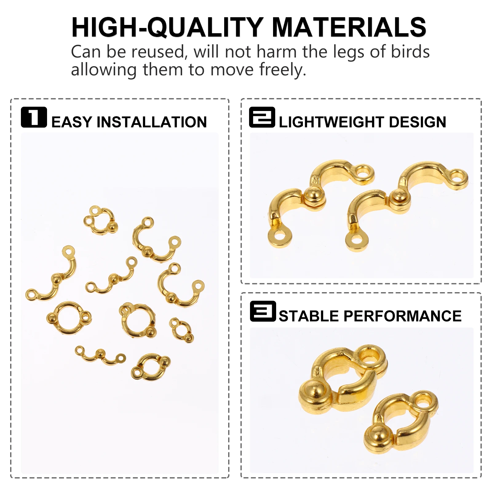 10 Pcs Drumstick Stainless Steel Leg Rings Bird Parrot Ankle Flying Training Foot
10 Pcs Drumstick Stainless Steel Leg Rings Bird Parrot Ankle Flying Training Foot