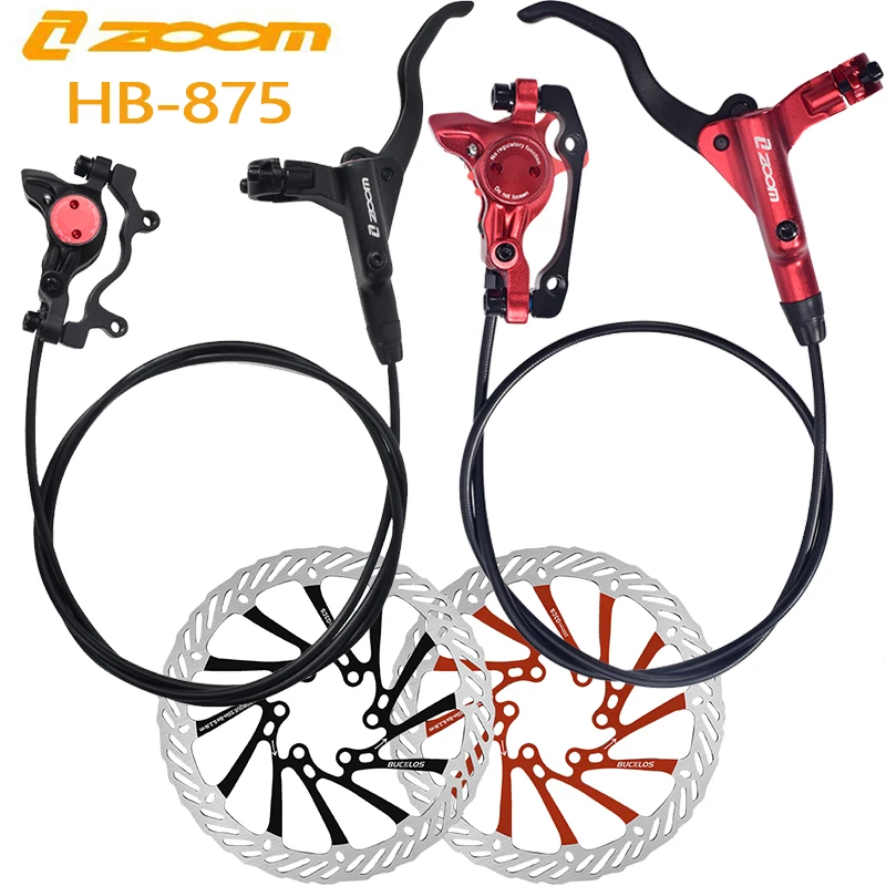 ZOOM HB-875 bicycle hydraulic disc brake set 800/1450mm bike hydraulic brakes 160mm bicycle oil pressure brake disc caliper
ZOOM HB-875 bicycle hydraulic disc brake set 800/1450mm bike hydraulic brakes 160mm bicycle oil pressure brake disc caliper