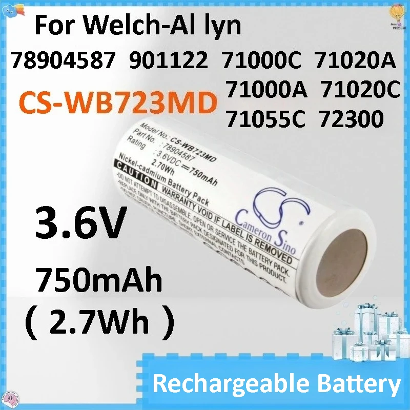 Cameron Sino Battery Compatible with Welch Allyn 78904587 901122 71000C 71020A 71000A 71020C 71055C 72300 Capacity 750mAh 3.6V
Cameron Sino Battery Compatible with Welch Allyn 78904587 901122 71000C 71020A 71000A 71020C 71055C 72300 Capacity 750mAh 3.6V