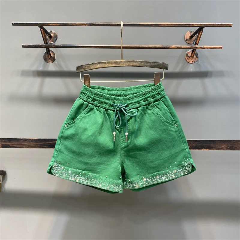 Hot Rhinestone Denim Shorts Women Trendy 2023 Summer Shorts High Waist Slimming Thin A- Line Wide Leg Shorts Female Hot Pants
Hot Rhinestone Denim Shorts Women Trendy 2023 Summer Shorts High Waist Slimming Thin A- Line Wide Leg Shorts Female Hot Pants