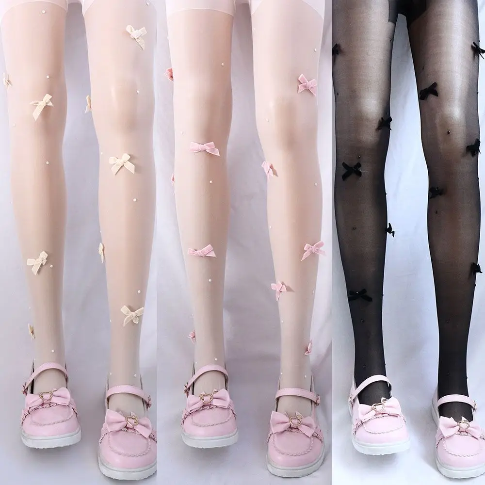 Simple Vintage Comfortable Breathable Velvet Nylon Women Bow Tights Ultra-thin Pantyhose Female Stockings Pearl
Simple Vintage Comfortable Breathable Velvet Nylon Women Bow Tights Ultra-thin Pantyhose Female Stockings Pearl