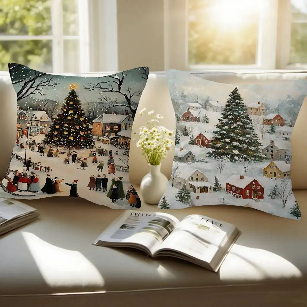 Winter Town Holiday Printable Christmas Tree Stitch Dragon Pillow Cover Sofa Cushion Cover Home Room Decoration Children Gift
Winter Town Holiday Printable Christmas Tree Stitch Dragon Pillow Cover Sofa Cushion Cover Home Room Decoration Children Gift