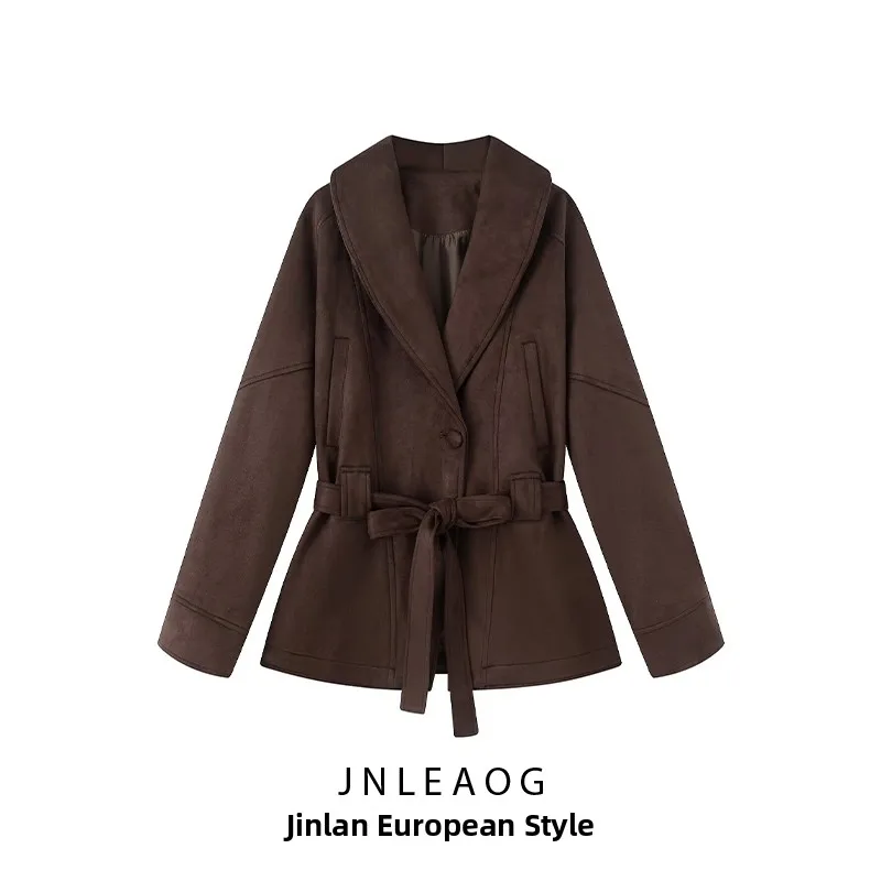 JNLEAOG, осенняя новая женская ветровка Faion, уникальный поясной костюм высокого класса, хороший прямой крой, длинный костюм-воротник све
JNLEAOG, осенняя новая женская ветровка Faion, уникальный поясной костюм высокого класса, хороший прямой крой, длинный костюм-воротник све