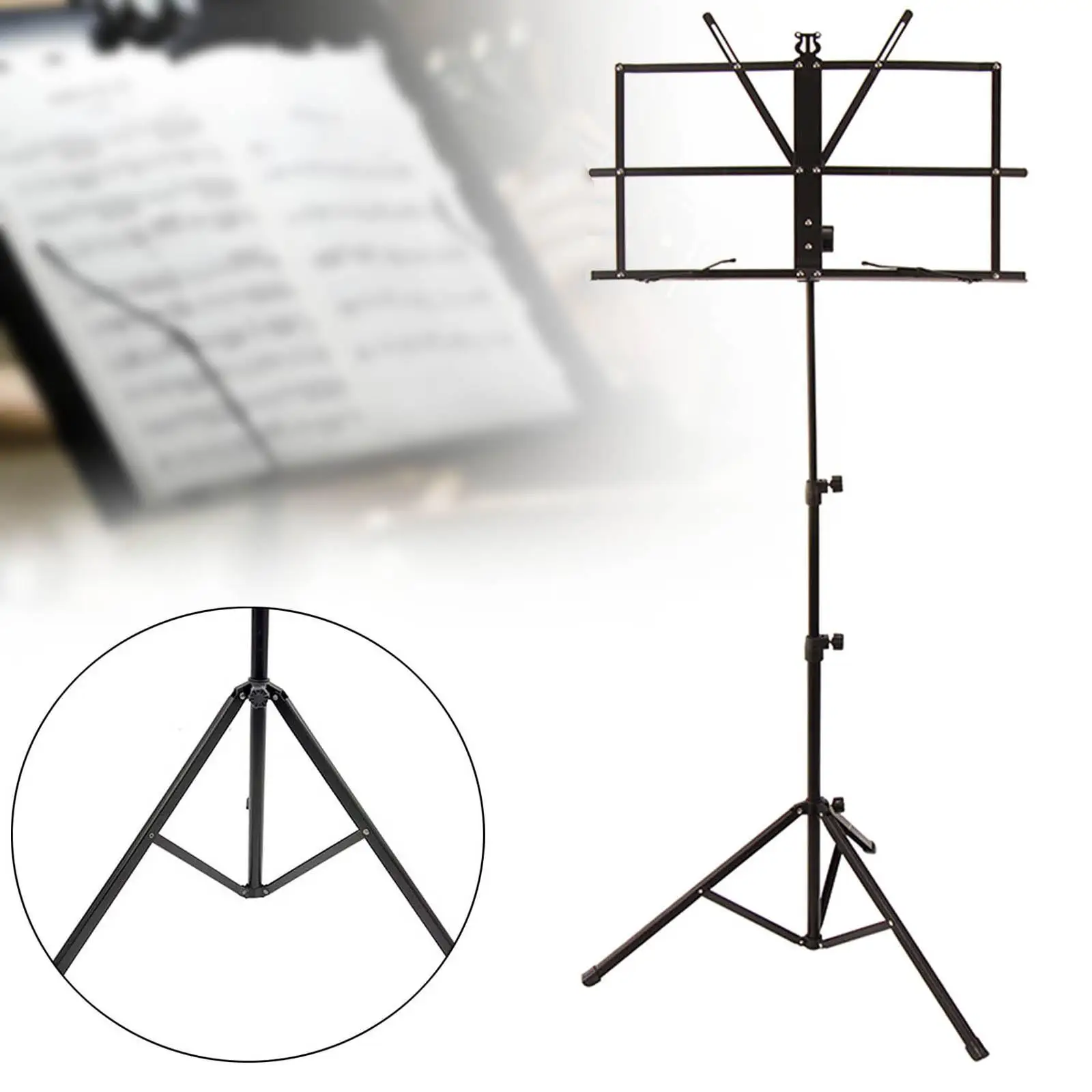 Foldable Music Stand Nonslip Height Adjustable Book Stand Music Book Stand for Violin Players
Foldable Music Stand Nonslip Height Adjustable Book Stand Music Book Stand for Violin Players