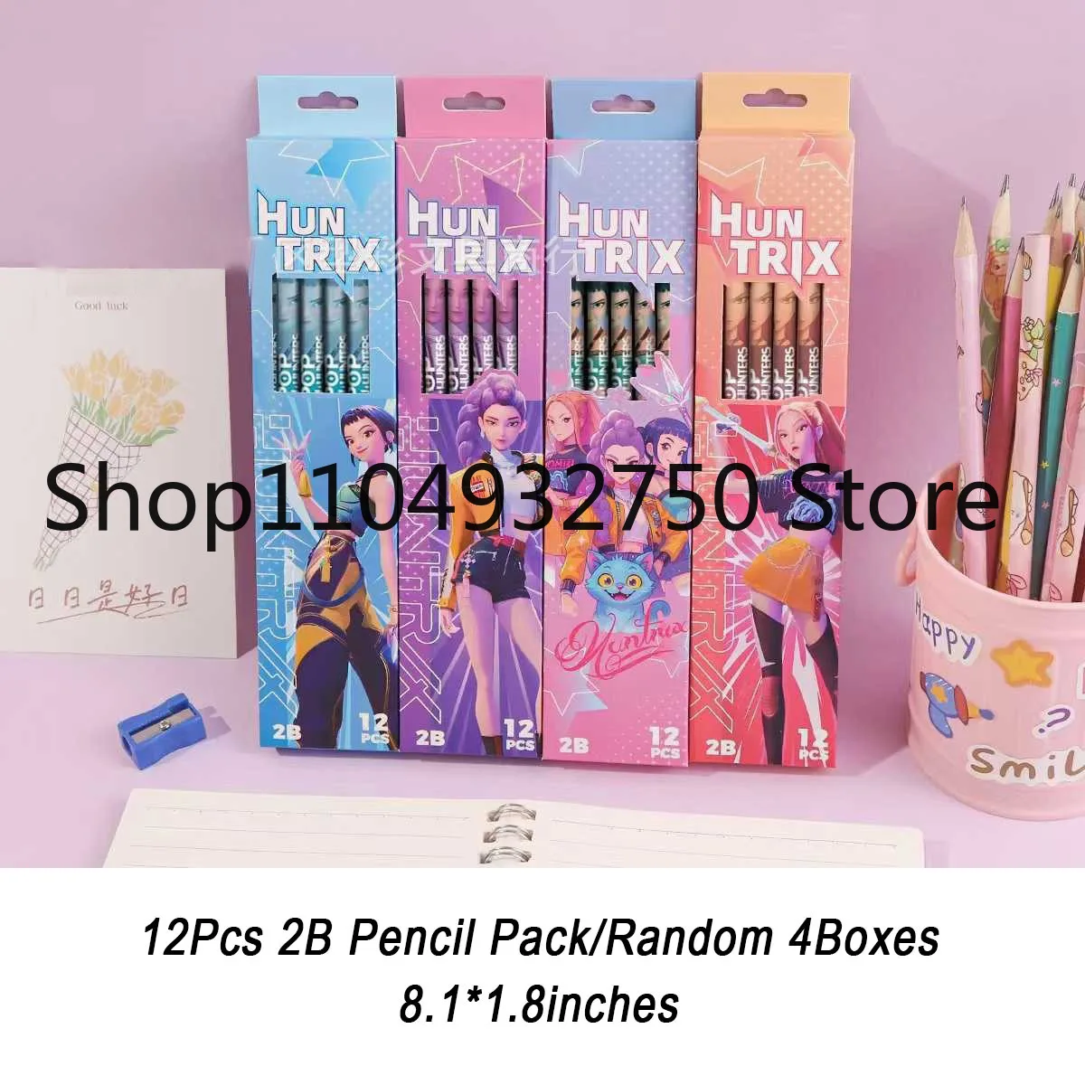 Kpop Demon Hunters Huntrix 2B Карандаши Набор деревянных графитовых карандашей для эскизов Плавное письмо для школы и офиса Рисование эскизов
Kpop Demon Hunters Huntrix 2B Карандаши Набор деревянных графитовых карандашей для эскизов Плавное письмо для школы и офиса Рисование эскизов