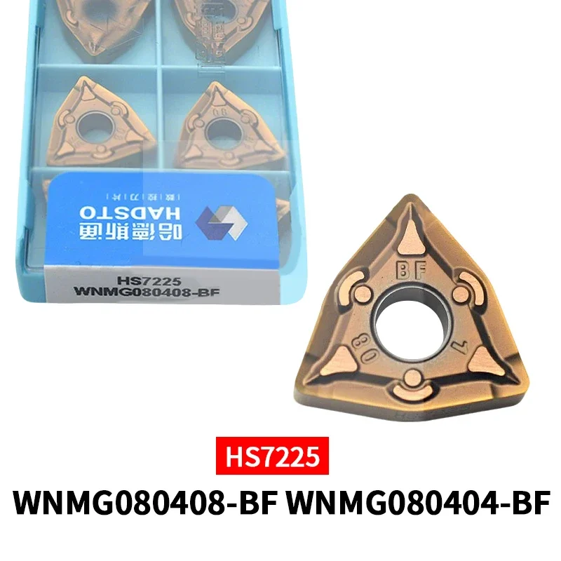 10pcs HADSTO 100% Original Carbide Inserts WNMG080408-BF WNMG080404-BF HS7225 Turning Blades for Stainless Steel CNC Tools
10pcs HADSTO 100% Original Carbide Inserts WNMG080408-BF WNMG080404-BF HS7225 Turning Blades for Stainless Steel CNC Tools
