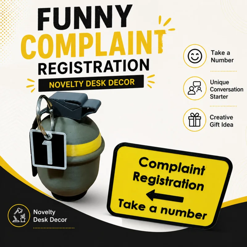 Novelty Resin Grenade Toy Funny Complaint Registration Desk Ornament Office Humor Stress Funny Grenade Relief Decoration Gift
Novelty Resin Grenade Toy Funny Complaint Registration Desk Ornament Office Humor Stress Funny Grenade Relief Decoration Gift