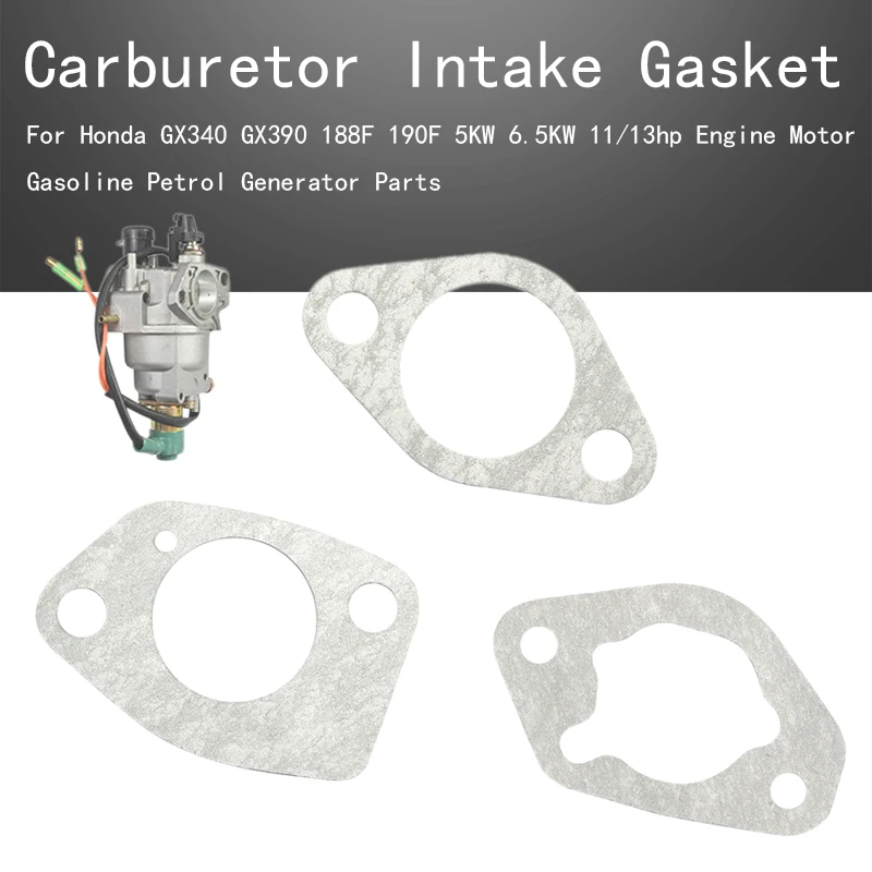 Carburetor Intake Gasket For Honda GX340 GX390 188F 190F 5KW 6.5KW 11/13hp Engine Motor Petrol Generator Parts
Carburetor Intake Gasket For Honda GX340 GX390 188F 190F 5KW 6.5KW 11/13hp Engine Motor Petrol Generator Parts