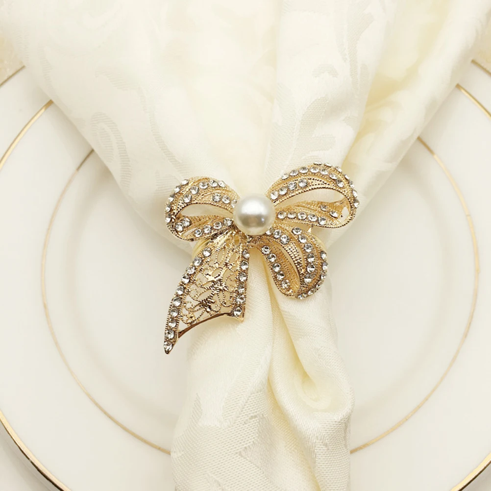 1 pc Alloy Diamond Decorated Napkin Ring Elegant Oxidation Resistant Serviette Holder Wedding Party Table Decoration Bow Knot
1 pc Alloy Diamond Decorated Napkin Ring Elegant Oxidation Resistant Serviette Holder Wedding Party Table Decoration Bow Knot