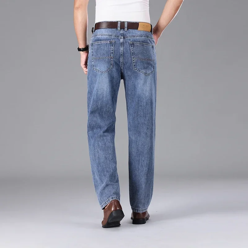 2024 Summer Thin Men's Straight Jeans Classic Loose High Waist Business Casual Trousers Retro Washed Denim Pants Brand Clothing
2024 Summer Thin Men's Straight Jeans Classic Loose High Waist Business Casual Trousers Retro Washed Denim Pants Brand Clothing