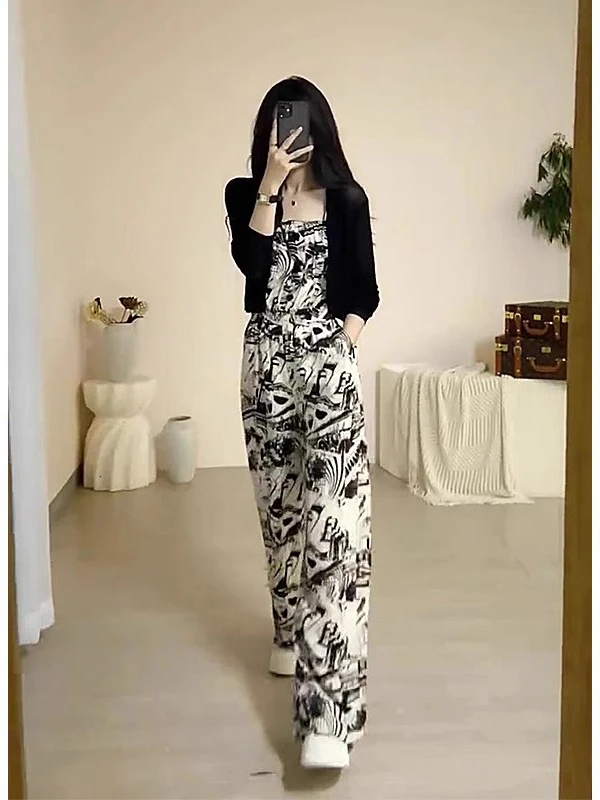 Комбинезон с высокой талией и широкими штанинами, модный корейский дизайн для поездок на работу, весна-лето, Новое поступление, женская одежда
Комбинезон с высокой талией и широкими штанинами, модный корейский дизайн для поездок на работу, весна-лето, Новое поступление, женская одежда