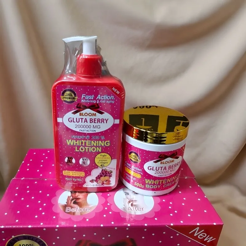 Bloom GluttBerry 500g Fast Action Whitening Body Lotion Dark Skin Lightening Moisturizing Brightening Cream
Bloom GluttBerry 500g Fast Action Whitening Body Lotion Dark Skin Lightening Moisturizing Brightening Cream