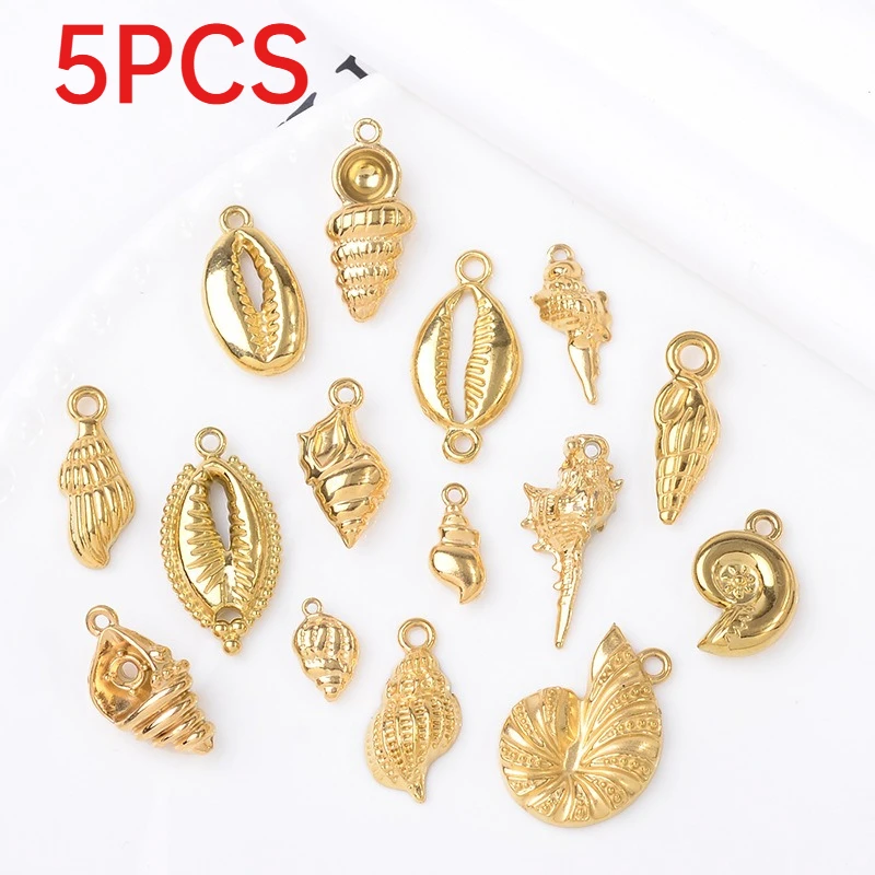 5Pcs Stainless Steel Ocean Charms Conch Shell Pendants For DIY Bracelet Necklace Jewelry Making
5Pcs Stainless Steel Ocean Charms Conch Shell Pendants For DIY Bracelet Necklace Jewelry Making