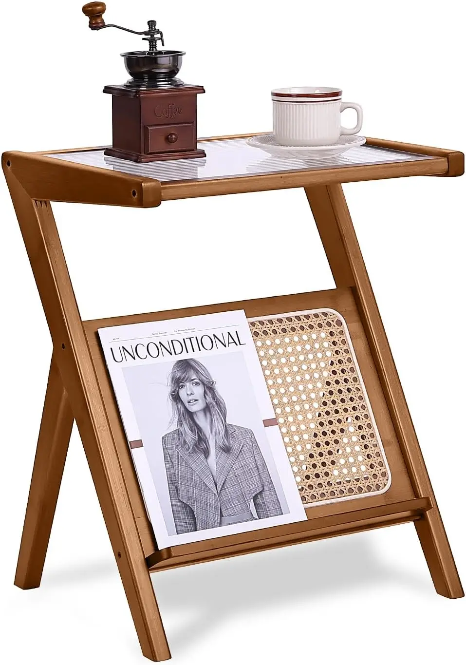 Rattan Nightstand Side Table, Bamboo Accent End Table with Glass Top, Boho Storage Shelf for Living Room Bedroom Small Space
Rattan Nightstand Side Table, Bamboo Accent End Table with Glass Top, Boho Storage Shelf for Living Room Bedroom Small Space