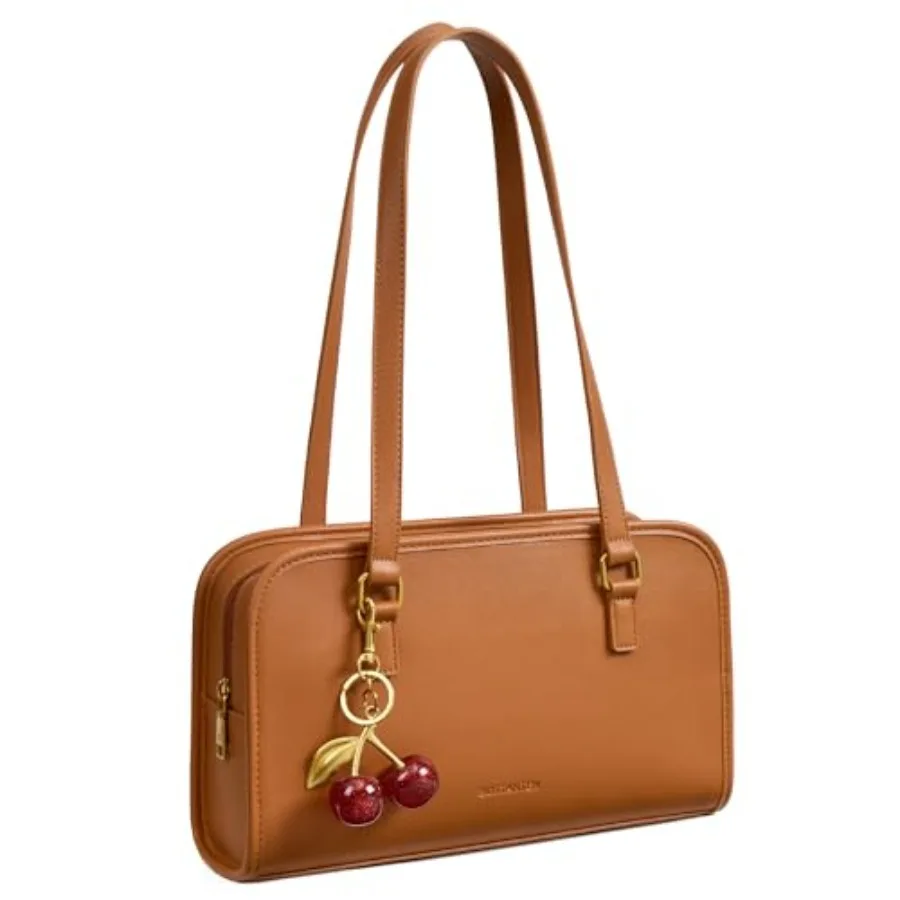 BOSTANTEN Shoulder Bag for Women Vegan Leather Purse with Cherry Charm Medium Handbag with Zipper for Daily Use
BOSTANTEN Shoulder Bag for Women Vegan Leather Purse with Cherry Charm Medium Handbag with Zipper for Daily Use