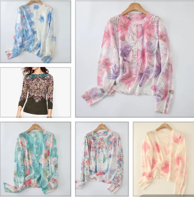 New Spring and Autumn printed round-neck thin loose knitted sweater for foreign trade original order
New Spring and Autumn printed round-neck thin loose knitted sweater for foreign trade original order