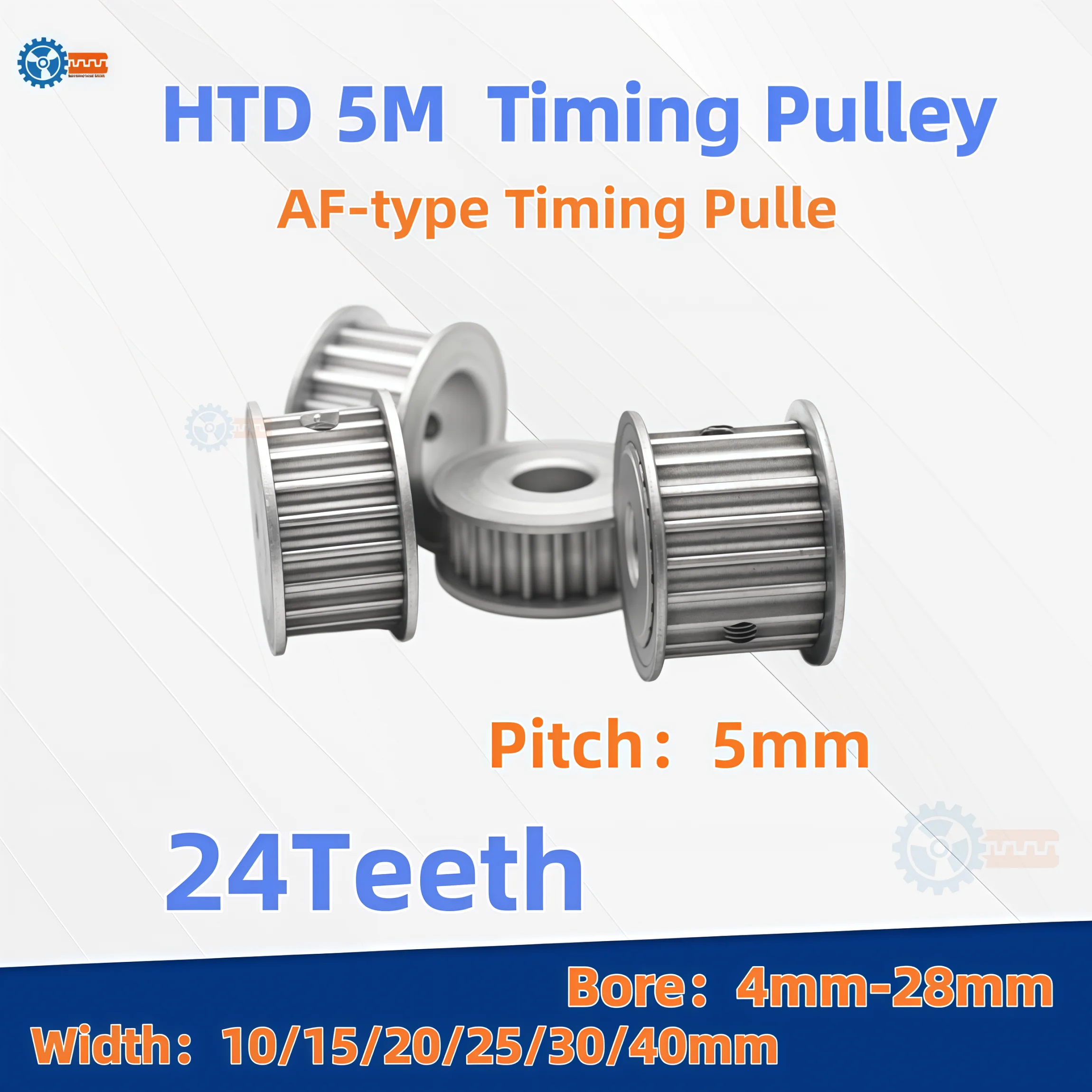 HTD 5M 24T Synchronous Timing Pulley Bore 4mm to 28mm for 10mm 15mm 20mm 25mm 30mm 40mm Belt Width Applicable to CNC Router
HTD 5M 24T Synchronous Timing Pulley Bore 4mm to 28mm for 10mm 15mm 20mm 25mm 30mm 40mm Belt Width Applicable to CNC Router